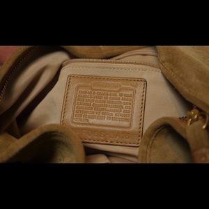 Coach Bags - Coach Beige Suede Hobo Shoulder Bag F06S-8A16 Coach Bags - Coach Beige Suede Hobo Shoulder Bag F06S-8A16